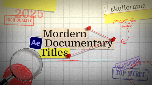 Videohive Modern Documentary Titles Titles template preview