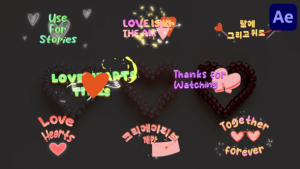 Videohive Love Hearts Titles for After Effects Titles template preview