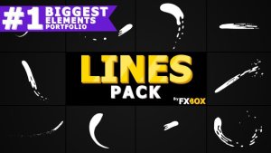 Hand Drawn Flying Lines | After Effects Video Displays template preview