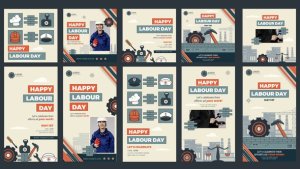 Videohive Labour Day Feed and Stories Instagram Openers template preview