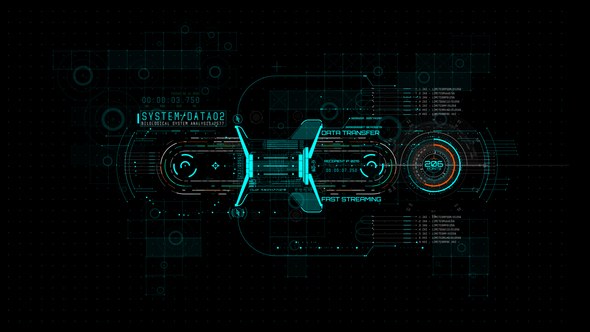 Videohive HUD Info System 2 Elements template preview
