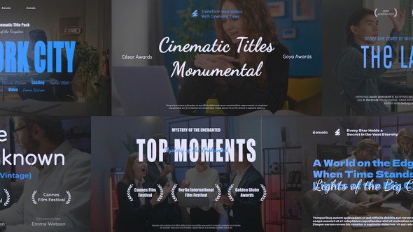 Videohive Luxe Cinematic Titles Pack Titles template preview