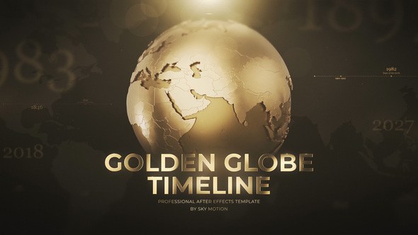 Videohive Golden Globe Timeline Presentation Openers template preview