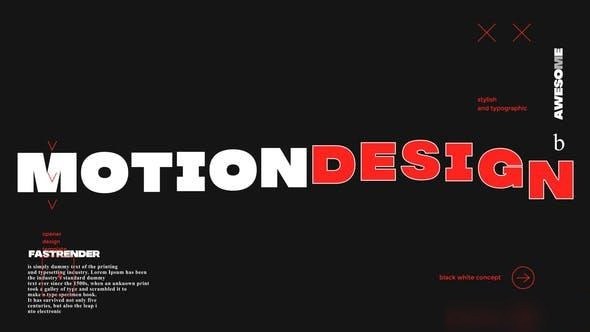 Videohive Typo Modern Openers template preview