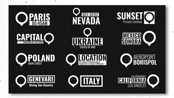 Videohive Simple Location Titles 46105530 Titles template preview