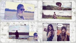 Hand Drawn Family Holiday Slideshow Video Displays template preview