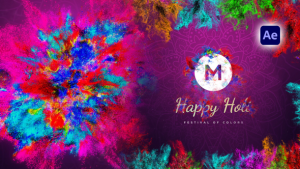Videohive Holi Greetings Logo Reveal Logo Stings template preview