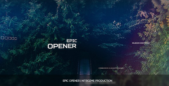 Epic Opener Video Displays template preview