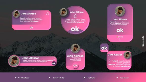 Videohive Social Media Colorful Titles Titles template preview