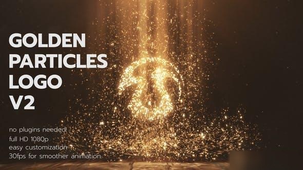 Videohive Golden Particles Logo V2 Logo Stings template preview