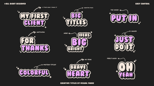 Videohive Creative Titles V4.0 | AE Titles template preview
