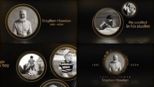 Videohive Golden Memorial Photo Gallery Video Displays template preview