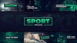 Sport Promo 4K Video Displays template preview