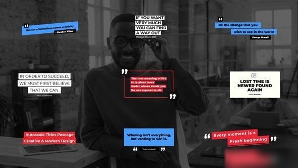 Videohive Quotes Titles 1.0 | After Effects 53062836 Titles template preview
