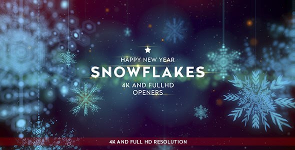 Snowflakes Openers/ Clean Title/ Snow Falling/ Merry Christmas/ Happy New Year Snow/ Nativity/ Cute Video Displays template preview