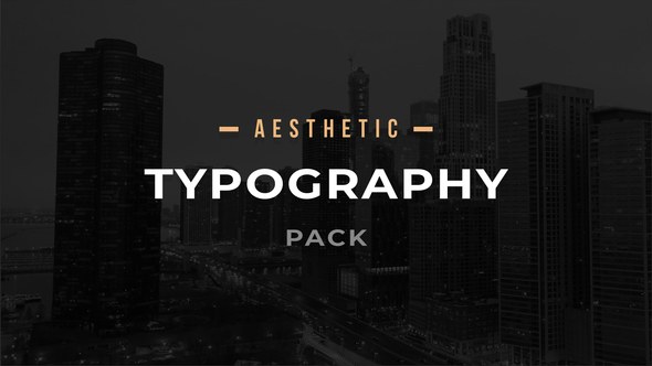 Videohive Aesthetic Typography Pack Titles template preview