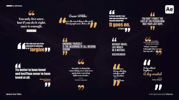 Videohive Quotes Text Titles | AE Titles template preview