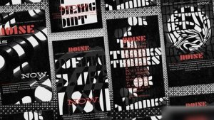 Videohive Halftone Kinetic Typography Stories Elements template preview