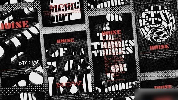 Videohive Halftone Kinetic Typography Stories