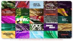 Videohive Fabric Typography Bundle Titles template preview