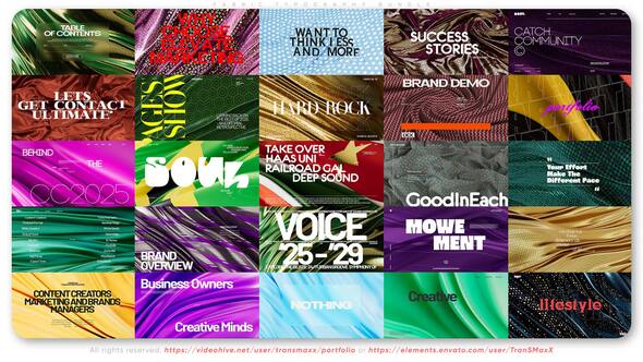 Videohive Fabric Typography Bundle Titles template preview