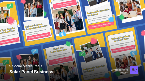 Videohive Back to School Fashion Promo - Social Media Reels Product Promo template preview