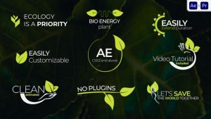 Videohive Ecology Lower Thirds Titles template preview