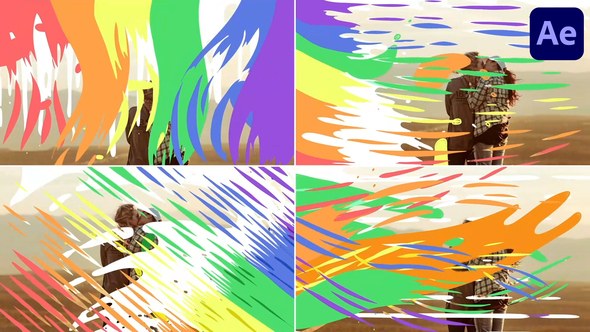 Videohive Rainbow And LGBTQ Seamless Transitions | After Effects Elements template preview