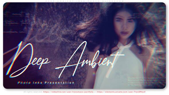 Videohive Deep Ambient Inks Photo Slideshow Video Displays template preview