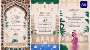 Videohive Traditional garden Wedding Invitation Openers template preview