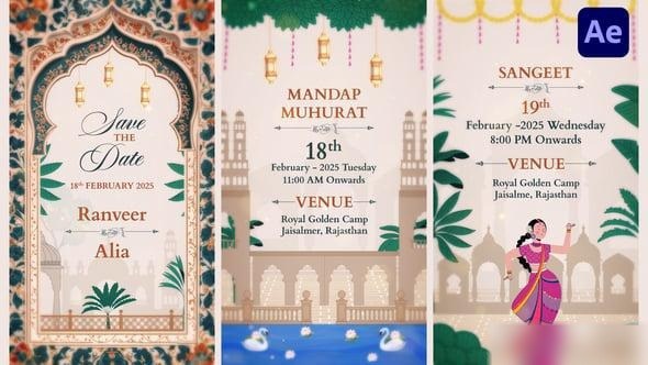 Videohive Traditional garden Wedding Invitation Openers template preview
