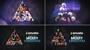 Videohive Mosaic Christmas Logo Reveal // Christmas Wish // Christmas Logo Reveal Openers template preview
