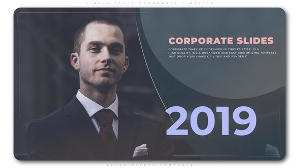 Videohive Circle Style Corporate Timeline Openers template preview
