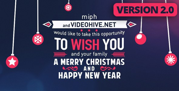 Christmas Typography Video Displays template preview
