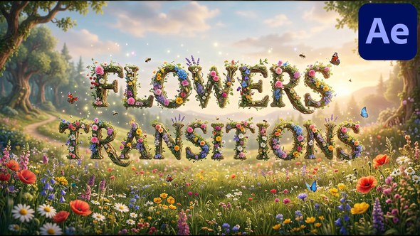 Flowers Transitions for After Effects Elements template preview