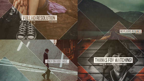 Videohive Square Slides // Elegant Slideshow Openers template preview