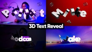 Videohive 3D Text Logo Reveal Logo Stings template preview