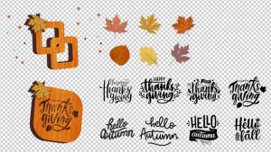 Videohive Thanksgiving 3D Logo Loop Logo Stings template preview