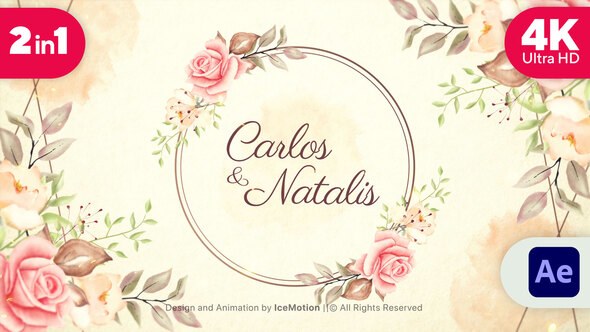 Videohive Wedding Invitation 4K (2 in 1) Video Displays template preview