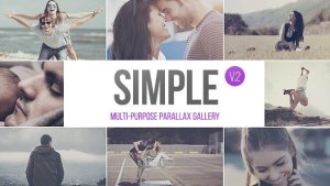 SIMPLE v.2 - Parallax Photo Gallery | 2.5k Video Displays template preview