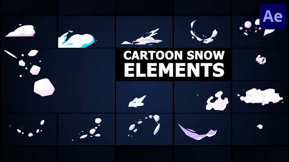 Videohive Cartoon Snow Elements | After Effects 48947721 Elements template preview