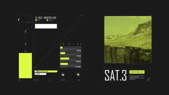 Videohive HUD Typography Tracking Infographics template preview