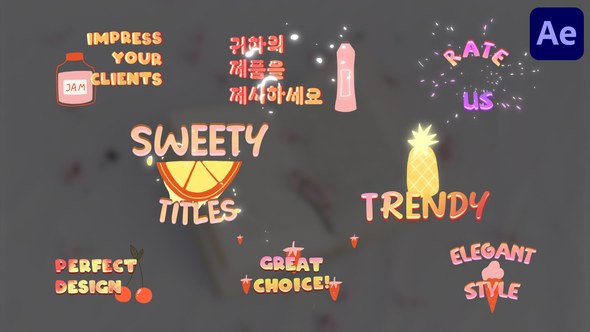 Videohive Sweety Titles for After Effects Titles template preview