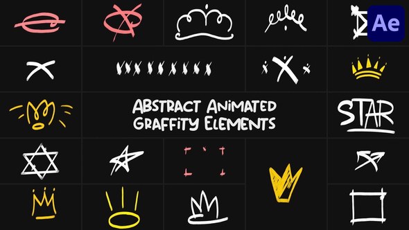 Videohive Abstract Animated Graffity Elements for After Effects Elements template preview