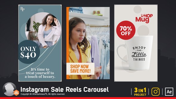 Videohive Instagram Sale Reels Carousel Product Promo template preview