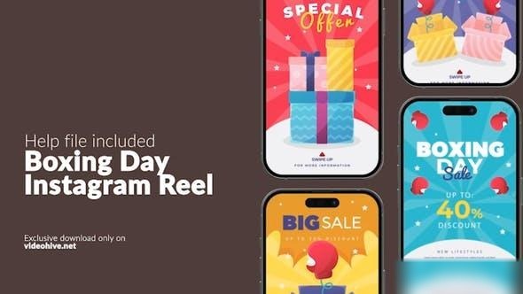 Videohive Boxing Day Sale Instagram Reel Openers template preview