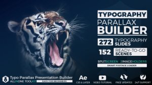 Videohive Big Typo Parallax Presentation Builder - After Effects Templates Video Displays template preview