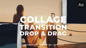 Collage Transitions Infographics template preview