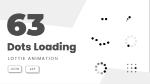 Videohive 63 Dots Loading Animation Icons. Set Bundle of Dots Loaded Animated Elements template preview