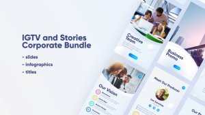 Social Media Corporate Pack Video Displays template preview